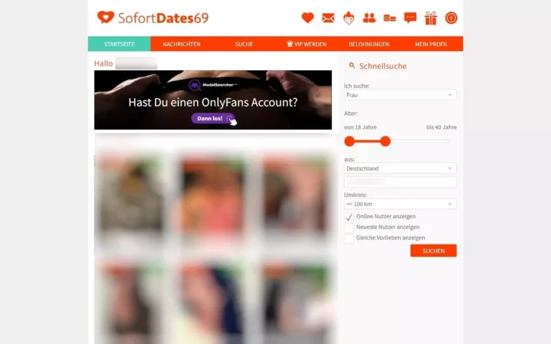 Testbericht SofortDates69.com Mitgliederbereich
