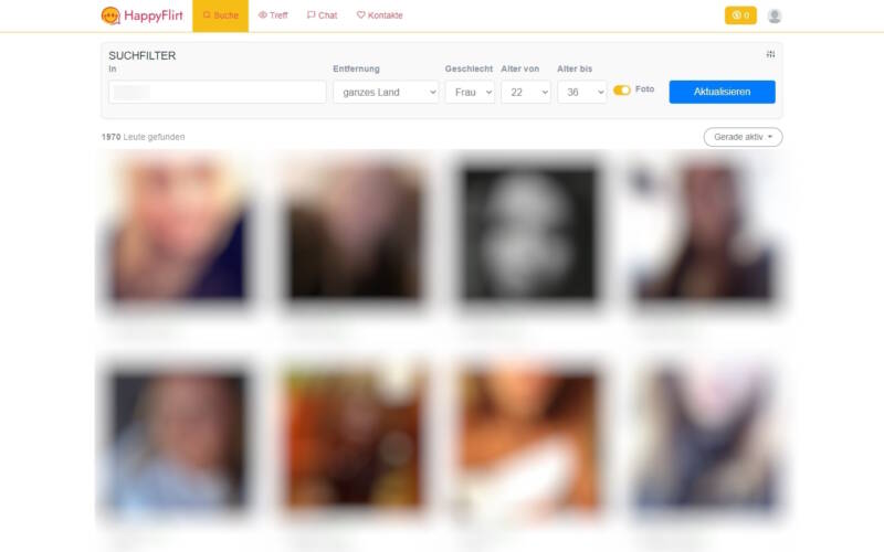 Testbericht HappyFlirt.com Mitgliederbereich