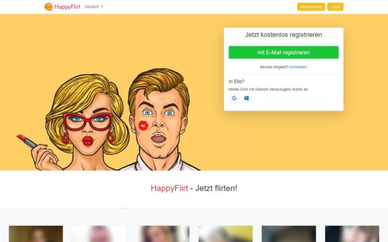 Testbericht HappyFlirt.com Startseite