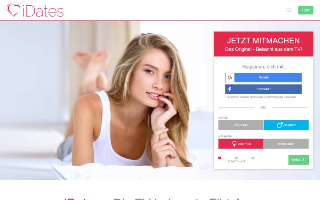 iDates.com Startseite Testbericht