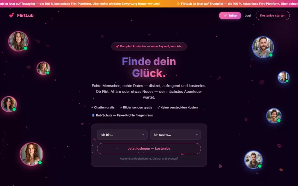 Testbericht FlirtLub.de Startseite