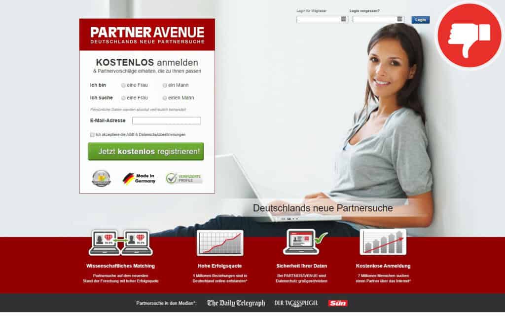 PartnerAvenue.de Erfahrungen Abzocke