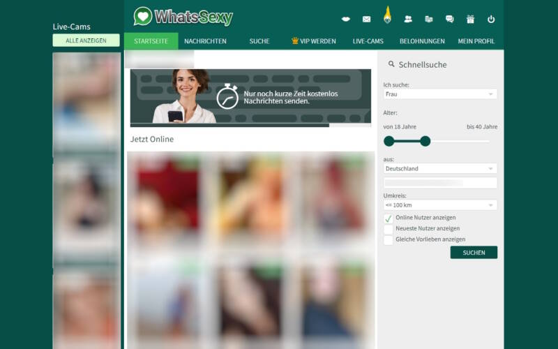 Testbericht WhatsSexy.com Mitgliederbereich