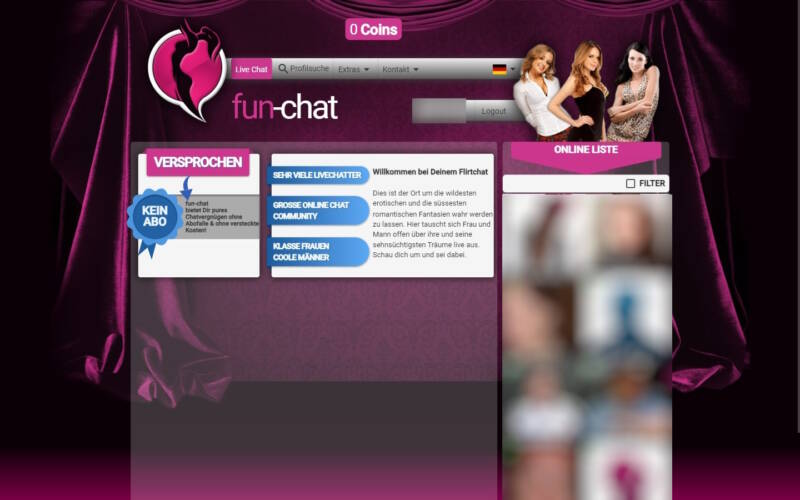 Fun-Chat.com Mitgliederbereich