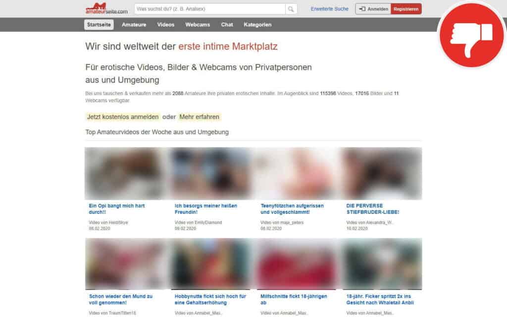 AmateurSeite.com Erfahrungen Abzocke