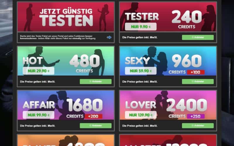 Saffair.de Kosten