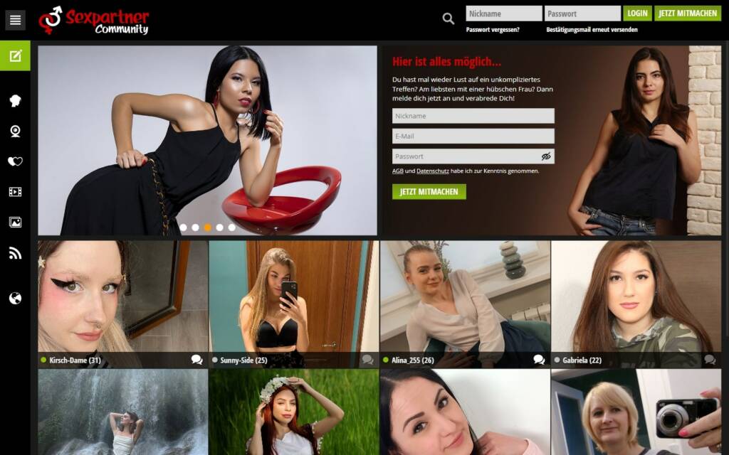 SexpartnerCommunity.com Startseite Testbericht