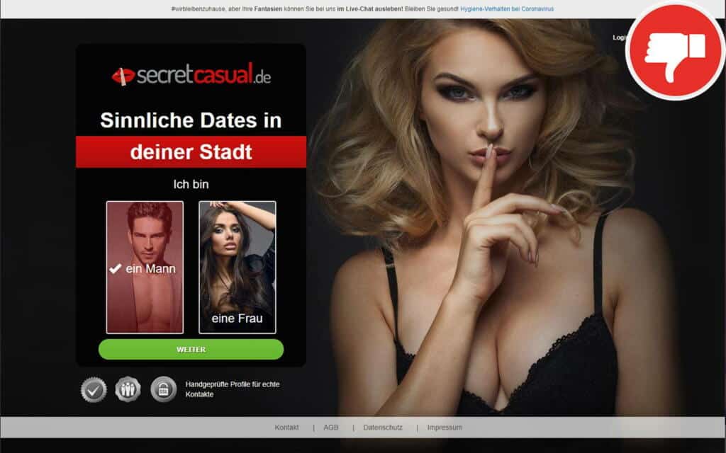 SecretCasual.de Erfahrungen Abzocke