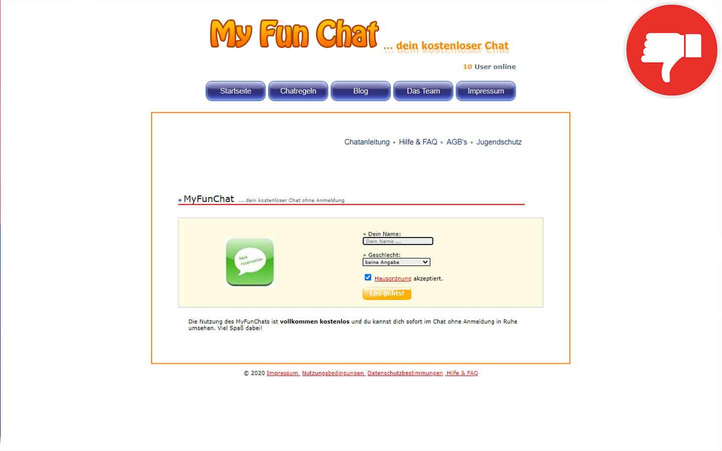 Myfunchat 2000 , Chat Anleitung – KGLCCG