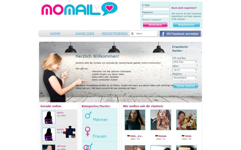 MoMaily.de Startseite Testberichte