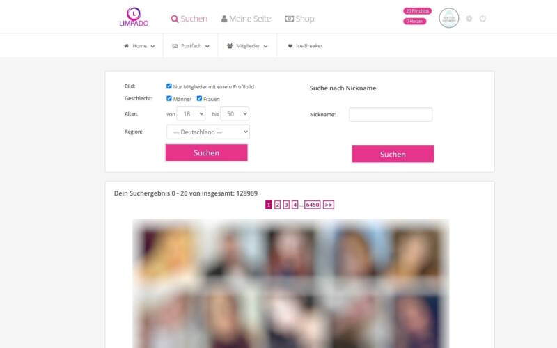 Limpado.com Mitgliederbereich