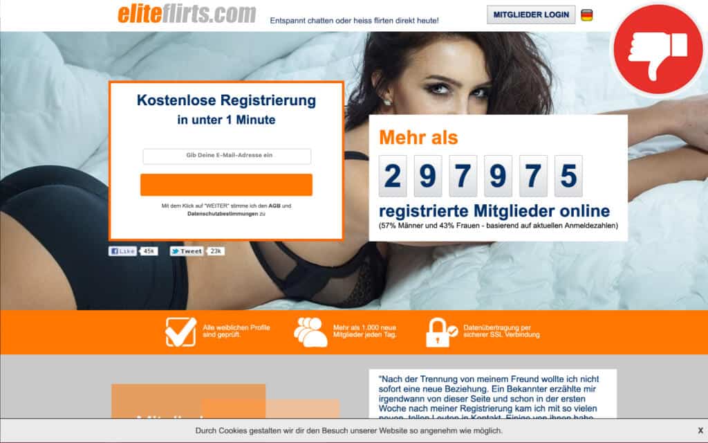 Eliteflirts.com Erfahrungen Abzocke
