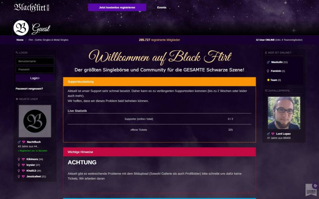 Black-Flirt.de Startseite Testbericht