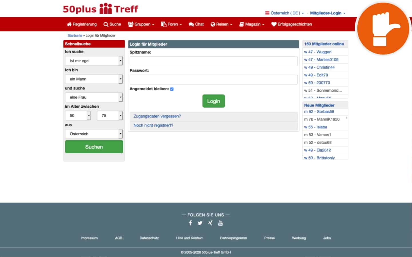 50Plus-Treff.at Erfahrungen Abzocke
