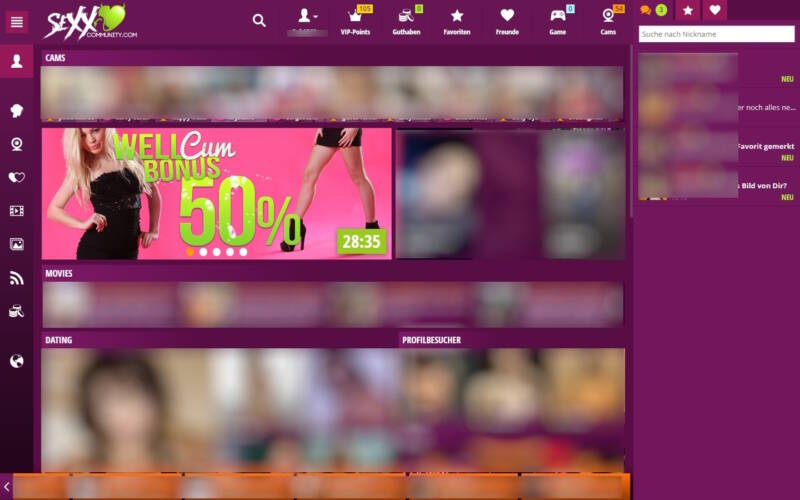 SexxCommunity.com Mitgliederbereich