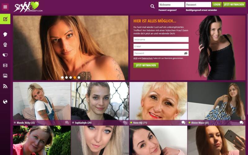 SexxCommunity.com Startseite Testbericht