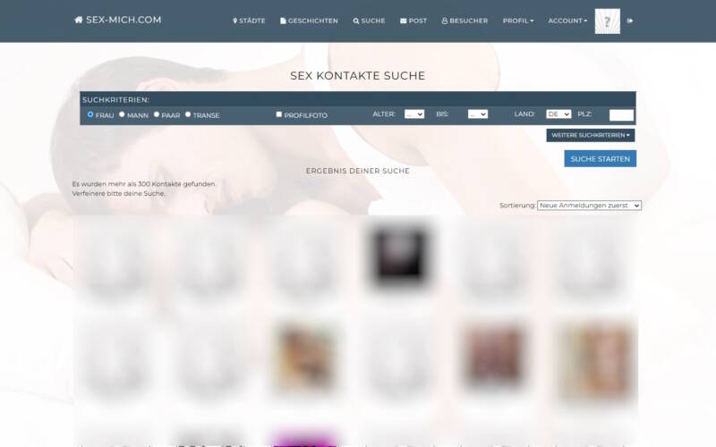 Sex-Mich.com Mitgliederbereich