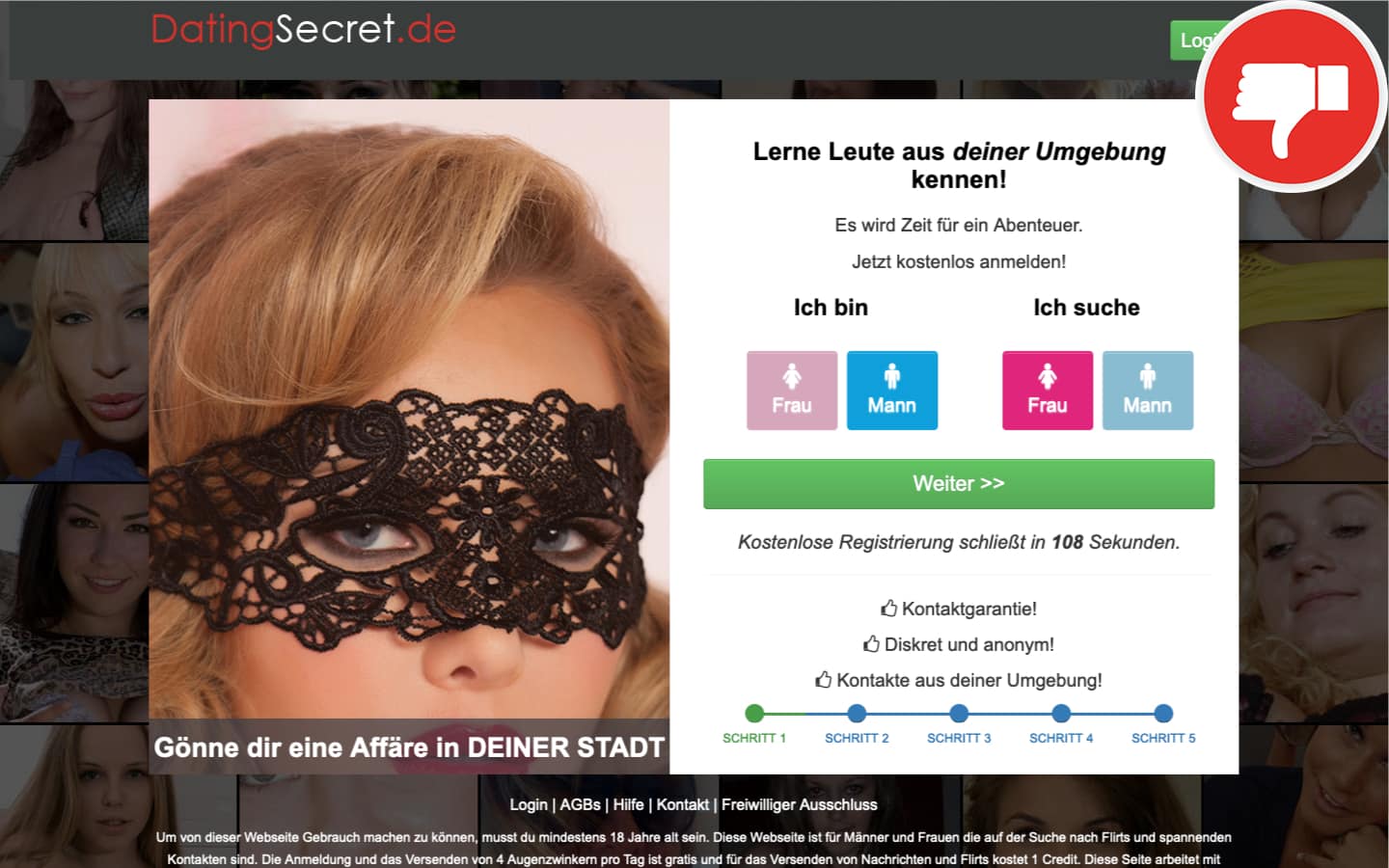 Testbericht DatingSecret.de Abzocke