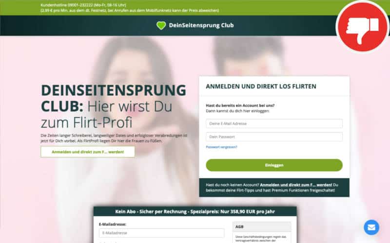 Testbericht DeinSeitensprung.club Abzocke
