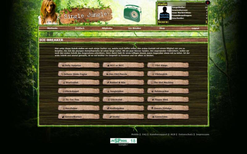 Single-Jungle.net Besondere Features