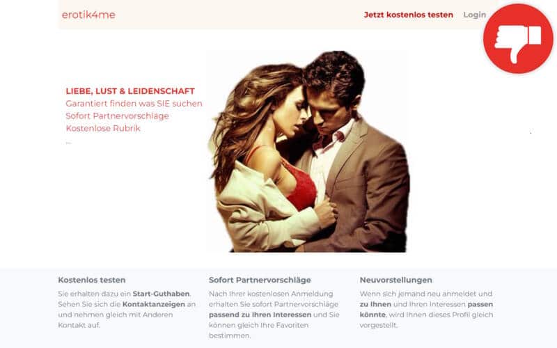 Testbericht Erotik4Me.net Abzocke