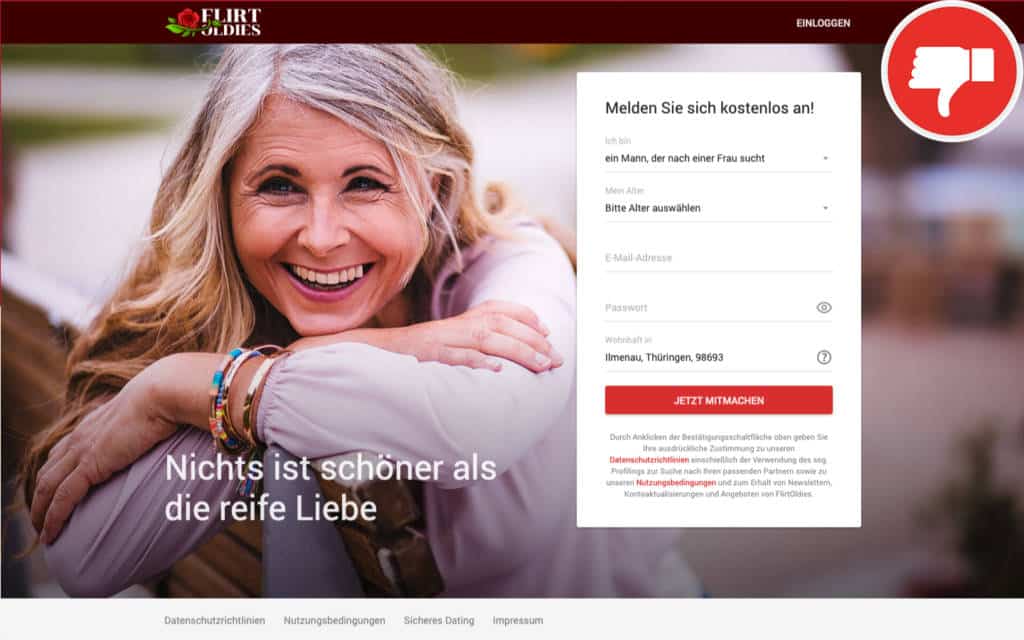 Testbericht FlirtOldies.com Abzocke