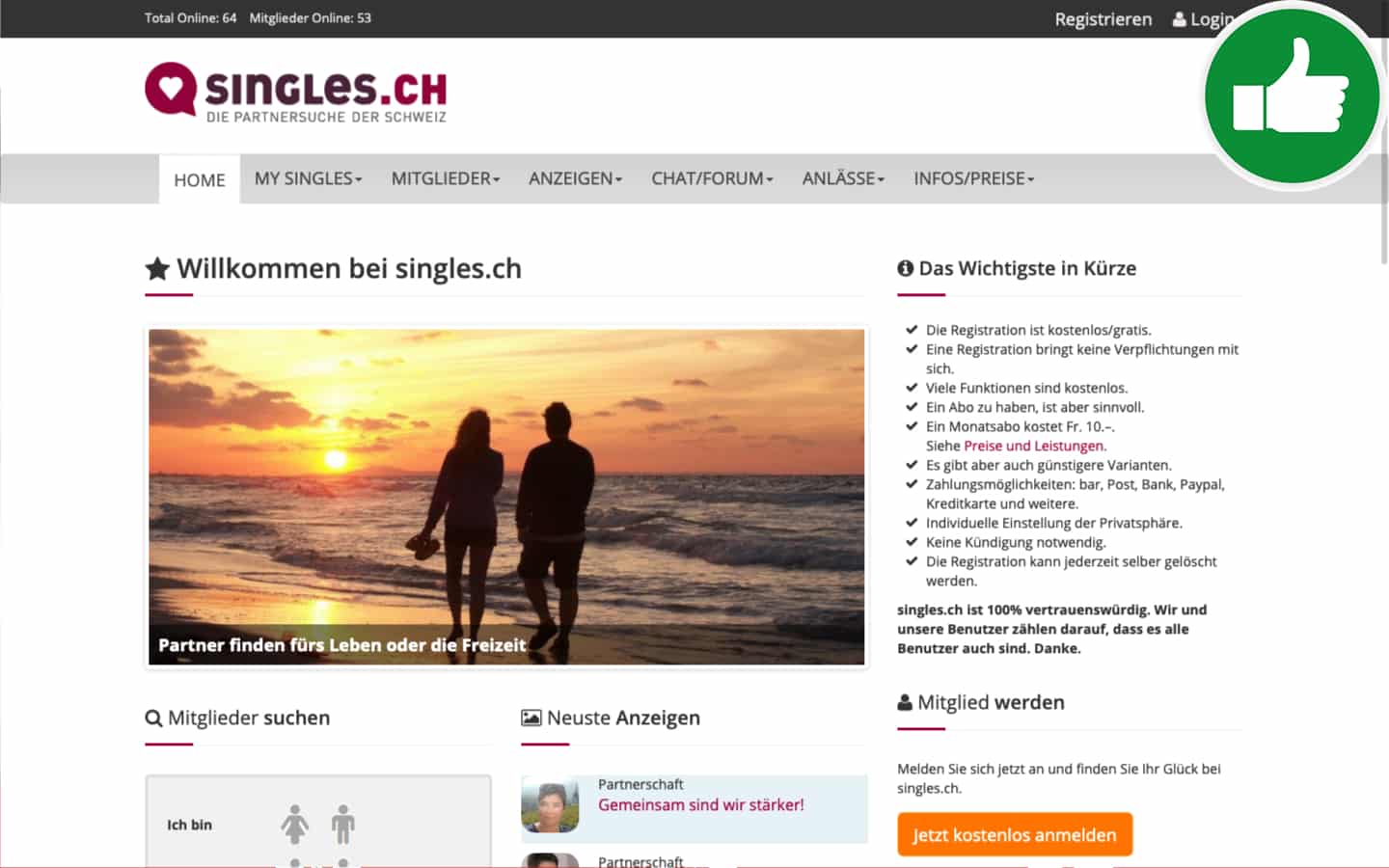 Singles.ch Erfahrungen Abzocke