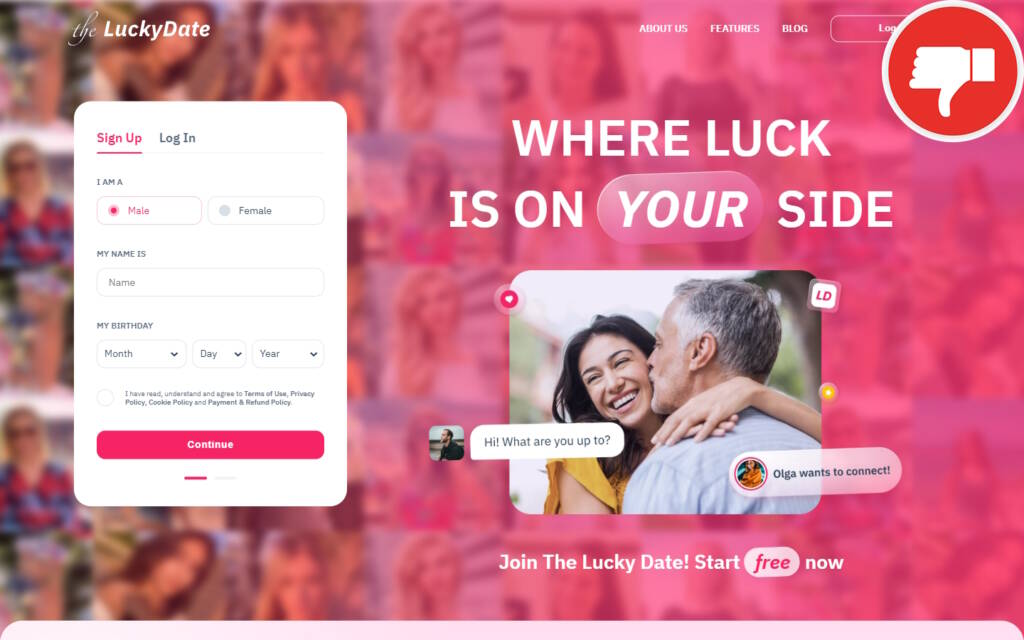 Testbericht TheLuckyDate.com Abzocke