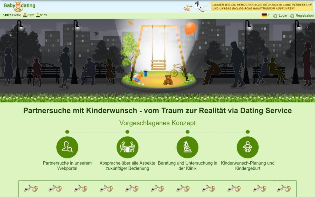 BabyViaDating.de Startseite Testbericht