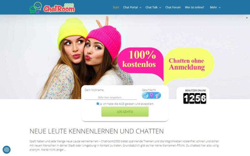 ChatRoom2000.de Startseite Testbericht