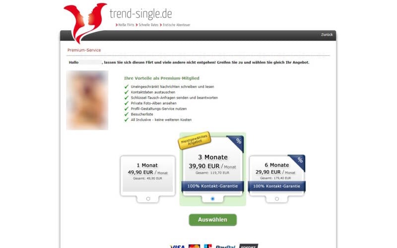 Trend-Single.de Kosten
