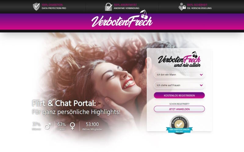 VerbotenFrech.de Startseite Testbericht