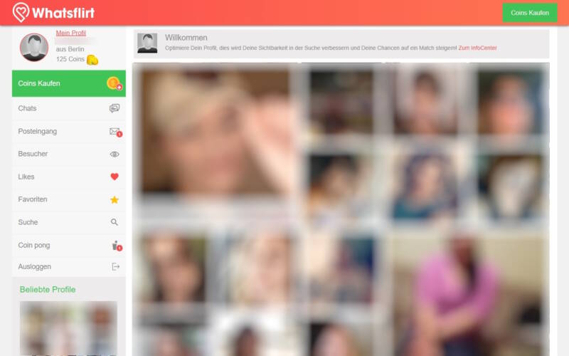 WhatsFlirt.com Mitgliederbereich