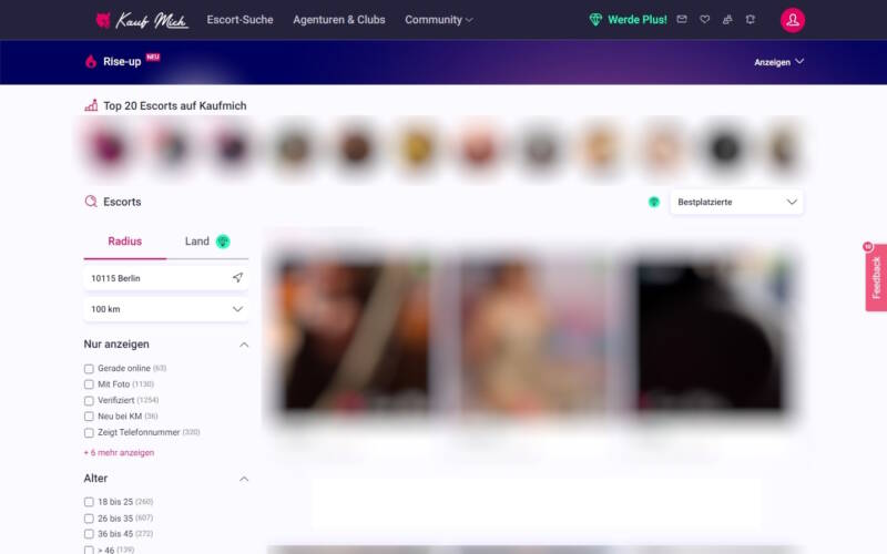 KaufMich.com Mitgliederbereich