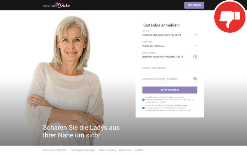 Testbericht SeniorsToDate.com Abzocke
