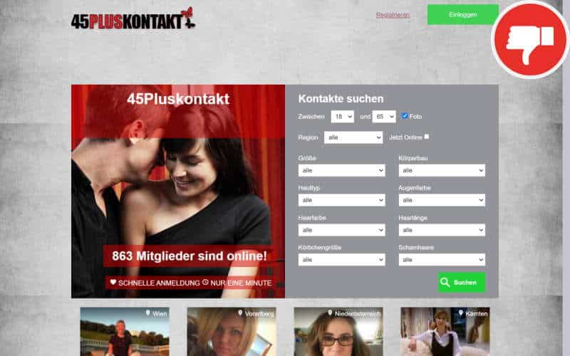 Testbericht 45PlusKontakt.com Fake Chat Abzocke