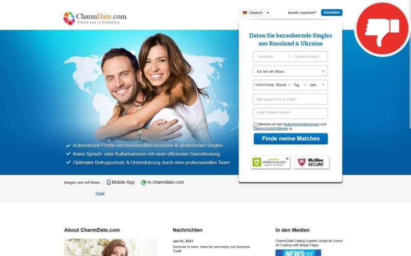 Testbericht CharmDate.com Abzocke