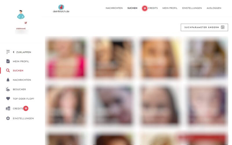 DeinMatch.de Mitgliederbereich