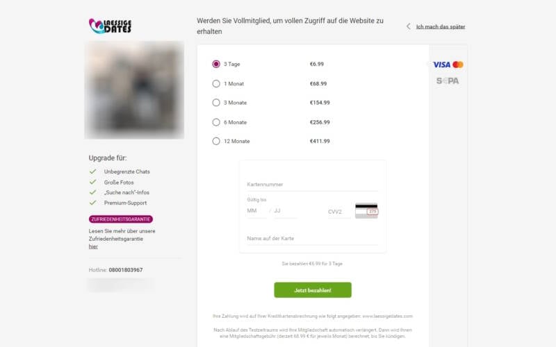 LaessigeDates.com Kosten