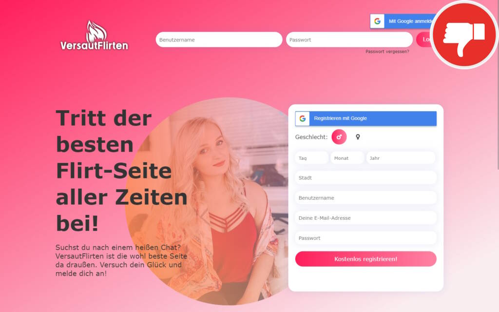 Testbericht VersautFlirten.com Abzocke