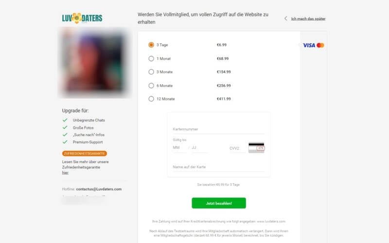LuvDaters.com Kosten