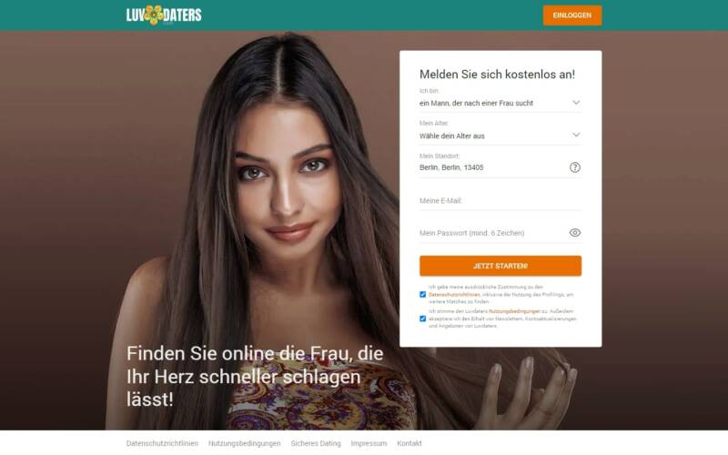 LuvDaters.com Startseite Testbericht