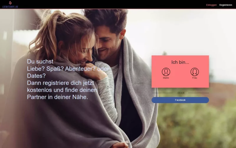 LiebesDate.de Startseite Testbericht