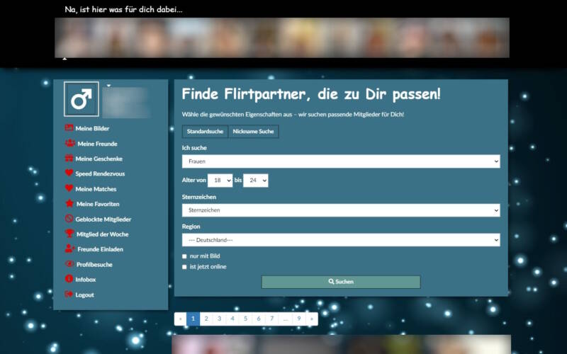 NiceSecret.de Mitgliederbereich