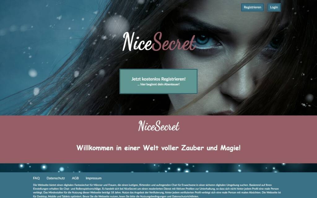 NiceSecret.de Startseite Testbericht