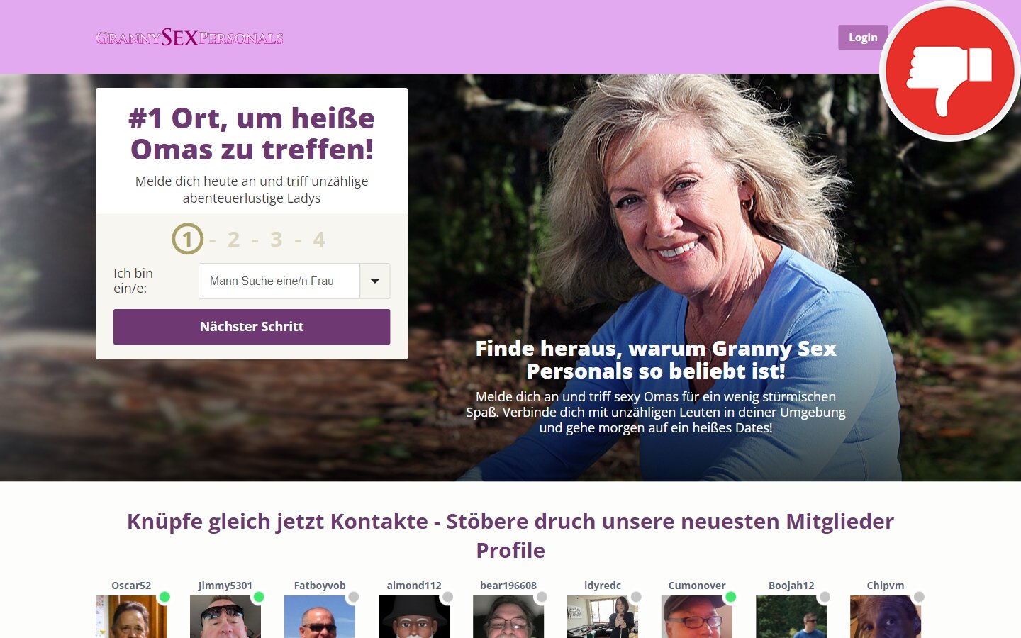 Testbericht GrannySexPersonals.com Abzocke