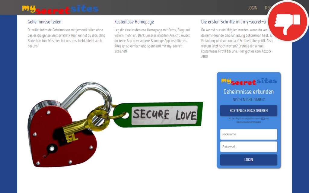 Testbericht My-Secret-Sites.net Abzocke