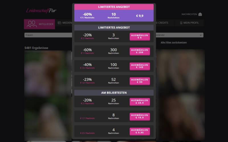 LeidenschaftPur.com Kosten