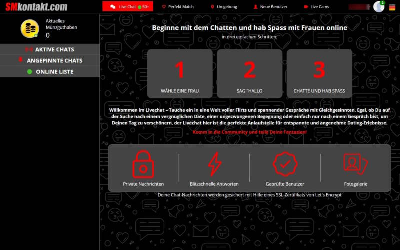 SMKontakt.com Besondere Funktion