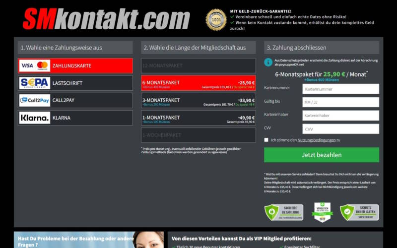 SMKontakt.com Kosten